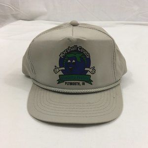 *vintage gray baseball cap, graphics for Marshall County (IN) Blueberry Festival